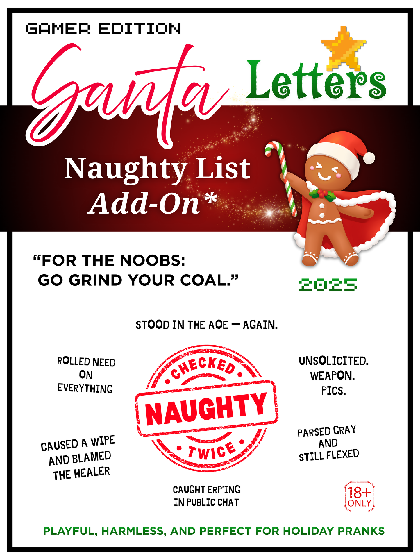 🎅 Santa's Gaming Naughty List - DIGITAL VERSION ONLY
